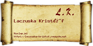 Laczuska Kristóf névjegykártya